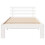 VidaXL vidaXL Bed Frame with Headboard White 90 x 190 cm Solid Pine Wood 5
