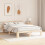 VidaXL vidaXL Bed Frame with Headboard Natural 140 x 200 cm Solid Pine Wood 3
