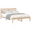 VidaXL vidaXL Bed Frame with Headboard Brown 120 x 190 cm Solid Pine Wood 2