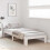 VidaXL vidaXL Bed Frame with Headboard White 75 x 190 cm Solid Pine Wood 3