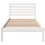 VidaXL vidaXL Bed Frame with Headboard White 90 x 190 cm Solid Pine Wood 5