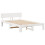 VidaXL vidaXL Bed Frame with Headboard White 135 x 190 cm Solid Pine Wood 4