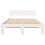VidaXL vidaXL Bed Frame with Headboard White 135 x 190 cm Solid Pine Wood 5