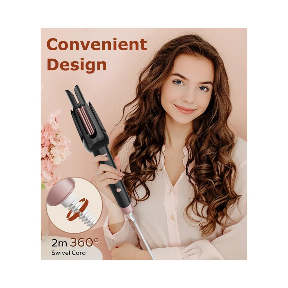 Stoyotu Automatic Curling Iron Hair Curler For Long Hair Rotating Curling Wand Hair Styling Tools For Women Timer Automatic Shut-Off Anti-Scald Anti-Tangle Uk