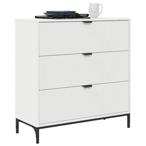 VidaXL vidaXL Sideboard with Drawer White 79.5 x 33 x 82 cm Engineered Wood 2