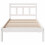 VidaXL vidaXL Bed Frame White 80 x 200 cm Solid Pine Wood 5