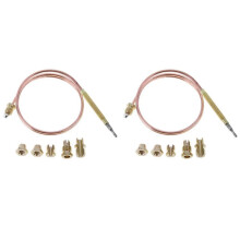 2 Set 60cm Gas Stove Thermocouple Heater Part Burner Universal Fireplace Replace Adaptors Digital Temperature Controller