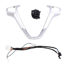 Nuovo Pannello Telaio Auto Volante Decorativo + Pulsanti Cruise Control per Fiesta MK7 Ecosport 2013