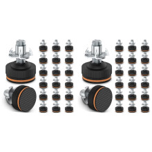 40Pcs Adjustable Furniture Levelers with Floor Protectors,3/8in Heavy Duty Leveling Feet with Rubber Pads, Leg Levelers