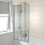 NES Home Nes Home 800 x 1400 mm Chrome Frame 4 Fold Door Bath Shower Screen 1