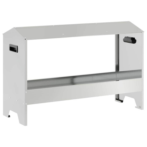 VidaXL vidaXL Chicken Feeding Trough Silver 81 x 32 x 53.5 cm 1