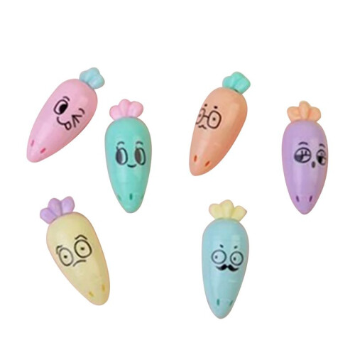 6Pcs  Highlighters School Markers - Comfortable Grip Multi-Function Highlighter Pens