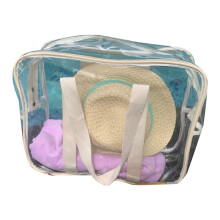 PVC Transparent Handbag Women's Summer Capacity Shoulder Bag Plastic Beach Waterproof Women's Bag Casual Bag A