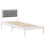 VidaXL vidaXL Bed Frame with Headboard Light Grey 90 x 190 cm Solid Pine Wood 2