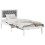 VidaXL vidaXL Bed Frame with Headboard Light Grey 90 x 190 cm Solid Pine Wood 3