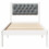 VidaXL vidaXL Bed Frame with Headboard Light Grey 90 x 190 cm Solid Pine Wood 5