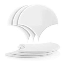 6Pcs Self-Adhesive Acoustic Panel,Ginkgo Sound Absorbing Dampening Panel,for Studio,Wall Acoustical Treatment,White
