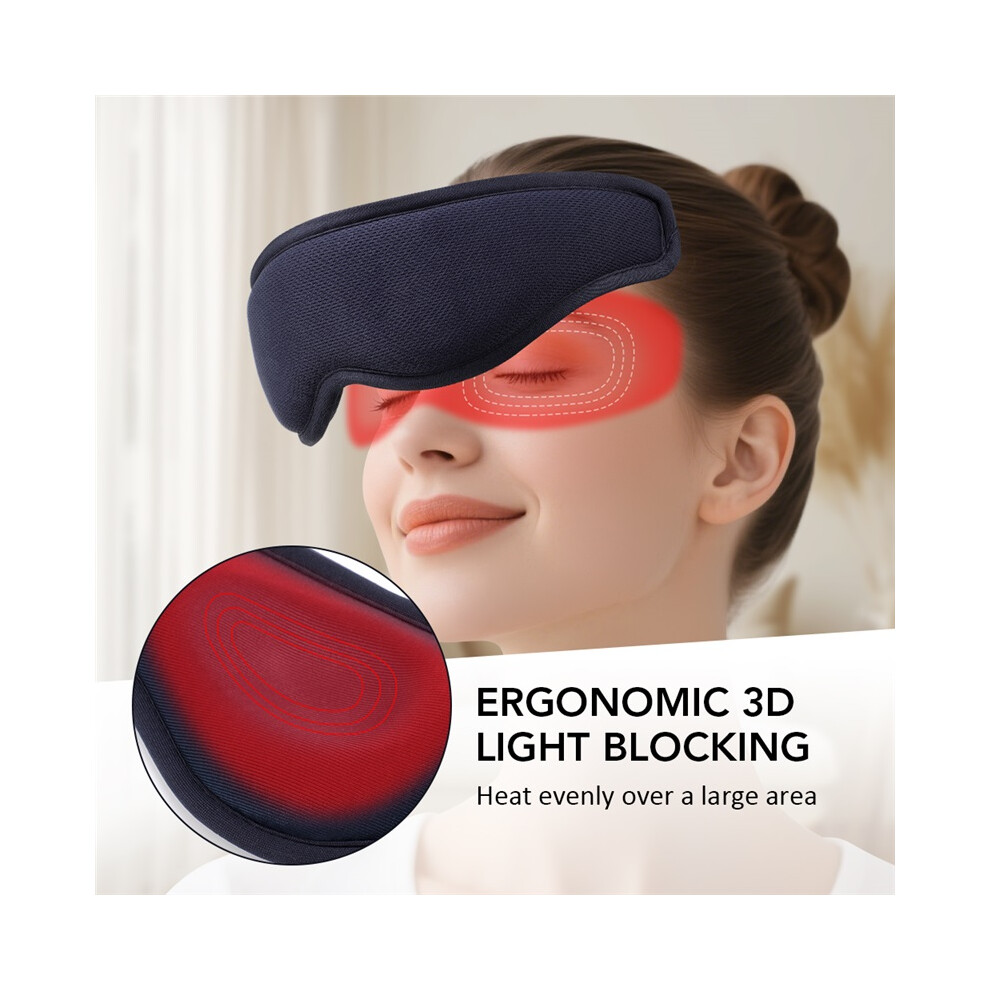 Stoyotu Electric Steam Eye Mask Hot Compress Vibration Eye Massager 3D Massage Heated Eye Shade Sleep Mask Relieve Fatigue Smart Timing