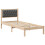 VidaXL vidaXL Bed Frame with Headboard Dark Grey 90 x 190 cm Solid Pine Wood 2