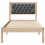 VidaXL vidaXL Bed Frame with Headboard Dark Grey 90 x 190 cm Solid Pine Wood 5