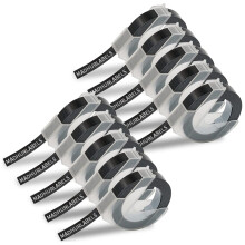 10Pc 9mm Embossing Tape Self-Adhesive Labels Replacement for Embossing Label Tape Plastic Label for E101