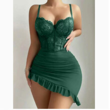 Father's Day Gift：New lace nightgown sexy lingerie set_M