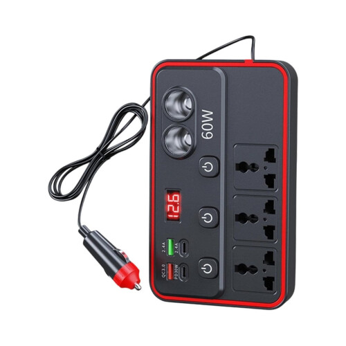 Car charger 12V24V conversion 220V universal multi-function inverter car truck fast charging cigarette lighter socket_M