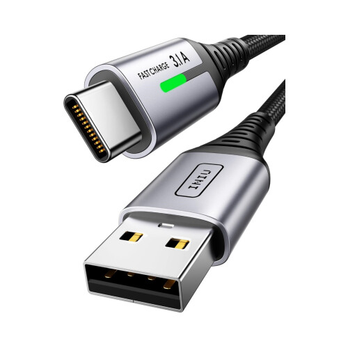 Mobile phone fast charging data cable LED lighted USB charging cable suitable for Apple Samsung Huawei_M