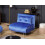 Beliani Single Sofa Bed VESTFOLD Velvet Navy Blue 2