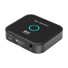 Conmutador unidireccional Fjgear Fj-8K201Dp 8K 60Hz DP (estándar estadounidense): FJ-8K201DP, enchufe estadounidense, regalo sorpresa.