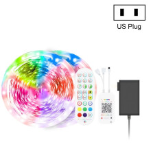 15 m langes Bluetooth-LED-Set mit 450 LEDs, intelligenter Musik- und sprachgesteuerter LED-Streifen, wasserdicht, 5050 RGB-LED-Streifen mit sieben we