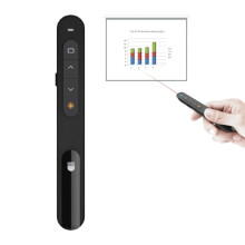 Dsit001 Girapagine laser 2.4Ghz con telecomando wireless compatibile: 100 metri (Colore: Nero) :DSIT001 Regalo a sorpresa