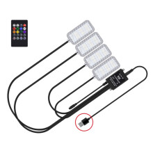 Eight-Color Led Sound-Controlled Car Music Rhythm Ambient Light, Specifications: 5V Usb Compatible Remote Control. :5V USB Compatible Remote Cont Sur