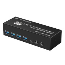 Conmutador KVM con pantalla DP Fjgear Fj-8K202Db 8K 60Hz (estándar estadounidense): FJ-8K202DB, enchufe estadounidense, regalo sorpresa.