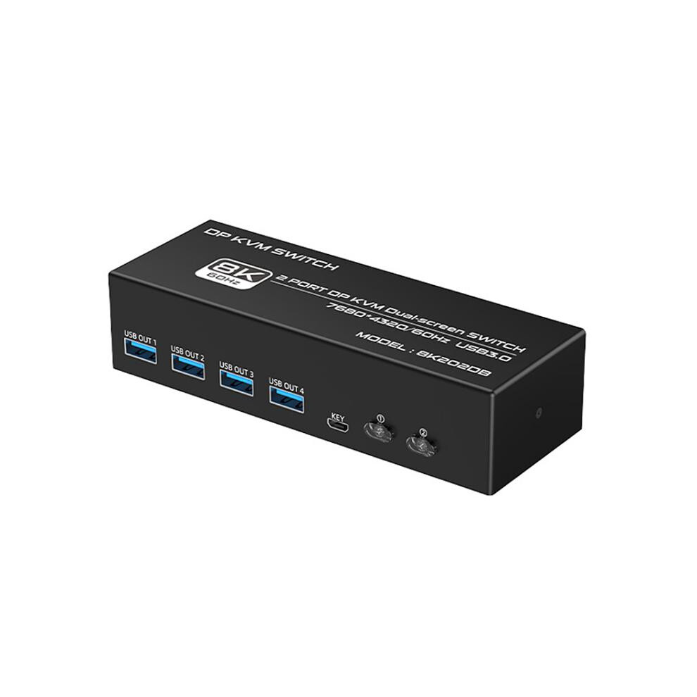 Fjgear Fj-8K202db 8K 60Hz Dp Display Kvm Switch (Us Standard) :Fj-8K202db, Us Plug Surprise Gift 9072918025582