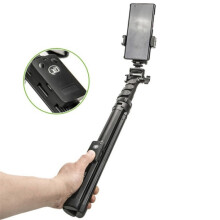 Yunteng Vct-91666 Perche à selfie Bluetooth avec support pour appareil photo et téléphone, trépied extensible - Cadeau surprise