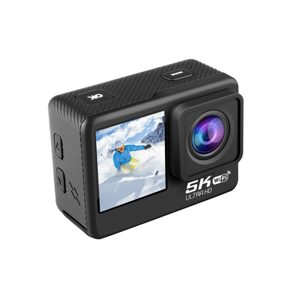5K/30Fps Wifi Hd Image Stabilized Remote Touchscreen Dual Screen Action Camera, Ip68 Waterproof, Specifications: :5K Surprise Gift Black 9072918026671