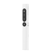 Pasapáginas láser rojo recargable con control remoto compatible de 100 metros y receptor USB magnético (blanco): regalo sorpresa blanco