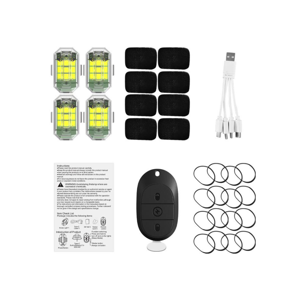 M3 Bicycle Drone Strobe Waterproof, Wireless Compatible Remote Control, Anti-Rear-End Collision Specifications: 4 S + Compatible R Light 9072918027302