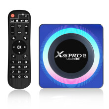 Acrylic X88 Pro 13 8K Ultra HD Android 13.0 Smart Network Set-Top-Box mit kompatibler Fernbedienung, RK3528 Quad-Core-Prozessor, 4 GB RAM + 32 GB Spe
