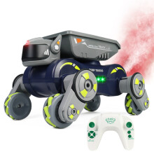Cane meccanico acrobatico a otto ruote, compatibile con telecomando intelligente con rilevamento dei gesti, auto giocattolo per bambini con luci, mus