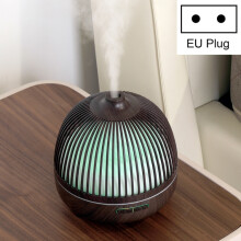 Birdcage Wood Grain Aroma Diffuser, Ultrasonic Smart Home Humidifier With Hollow Design. Product Specifications: European Standard (Dark Wood Grain).