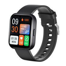 Runmefit Gts6 Calling Watch With Stress Meter InCompatiblemation Notification, Heart Rate/Blood Pressure/Body Temperature All-Metal Frame (Black) Gif