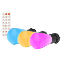 S14 RGBIC LED-Lichterkette für den Außenbereich, 12 m, 20 Glühbirnen, Bluetooth-fähig, mit Sprachsteuerung, Überraschungsgeschenk