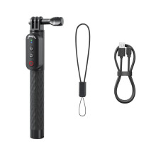 Amai Action Camera/Phone Selfie Stick With Bluetooth 5.1 Compatible Remote Control, 1-Meter Long Extension, Specifications: Three-Claw Model :Cla Sur