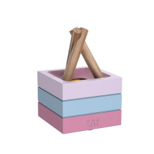 Lagerfeuer-Aroma-Diffusor, USB-Tisch-Luftbefeuchter mit siebenfarbigem Farbverlauf (Kontrastfarben): Überraschungsgeschenk mit Kontrastfarben