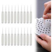 (White, -) Set cepillos ducha con caja almacenamiento limpiador antical multifunción baño