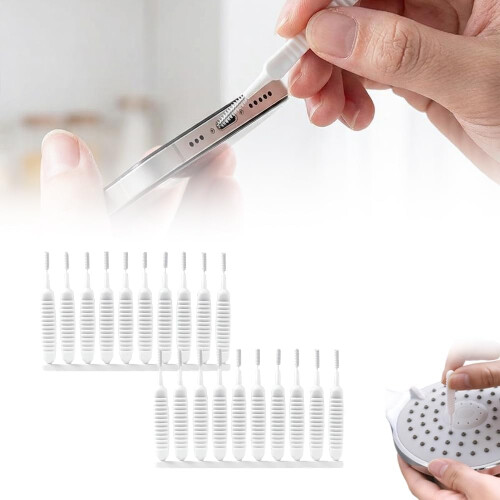 (White 50pcs, -) 20 brosses pomme de douche