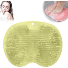 (Green, -) Voetrug reinigingspad siliconen douche scrubber mat met zuignappen dode huid verwijderaar voor voeten