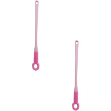 (Pink#2pcs, Long) Cepillo limpieza profunda pies 2 uds exfoliante uso seco húmedo diseño fácil alcance